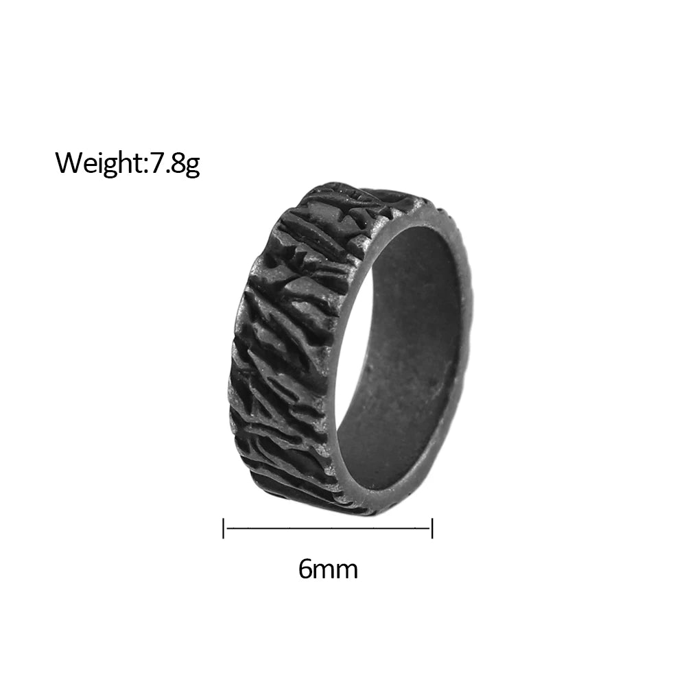 Pierścień Wikingów Valknut | Czarny Vintage ze Stali Chirurgicznej