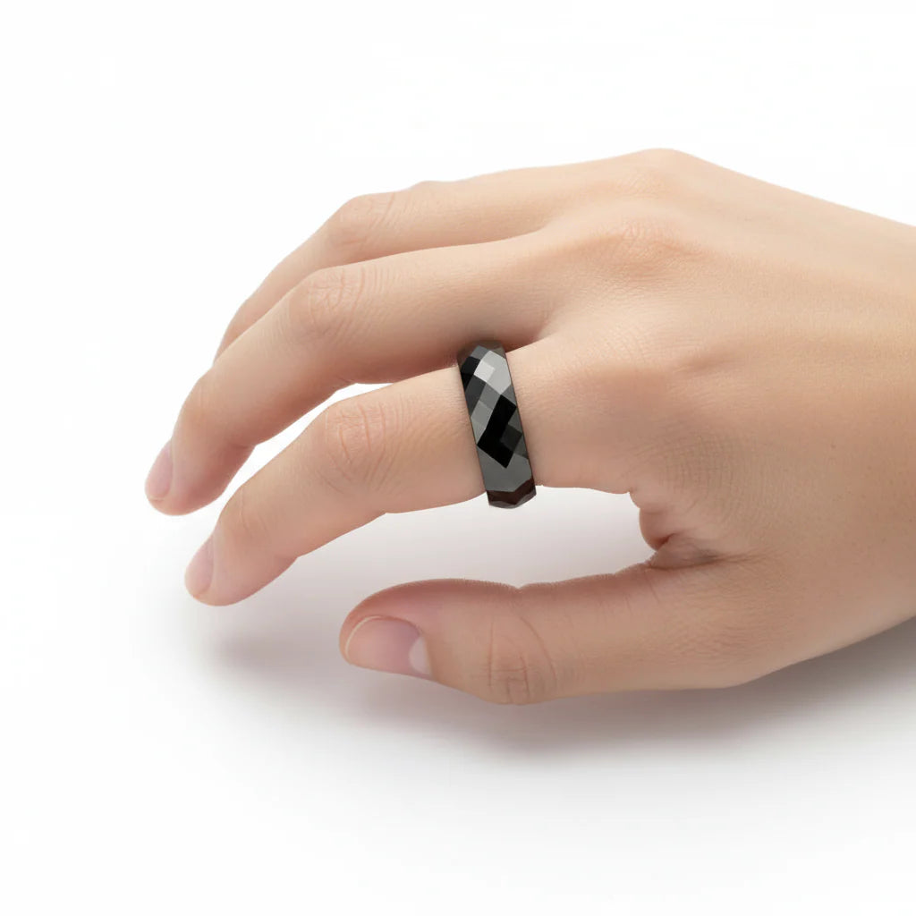 Pierścień Fasetowany z Węglika Wolframu